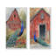 «Peacock At The Farm Garden I», art sur toile 2 panneaux-1321852226-1321852228