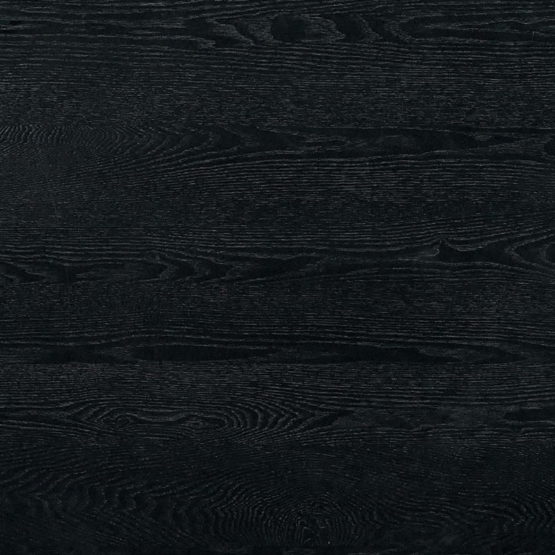 43" Real Rectangular Dining Table, Black Finish