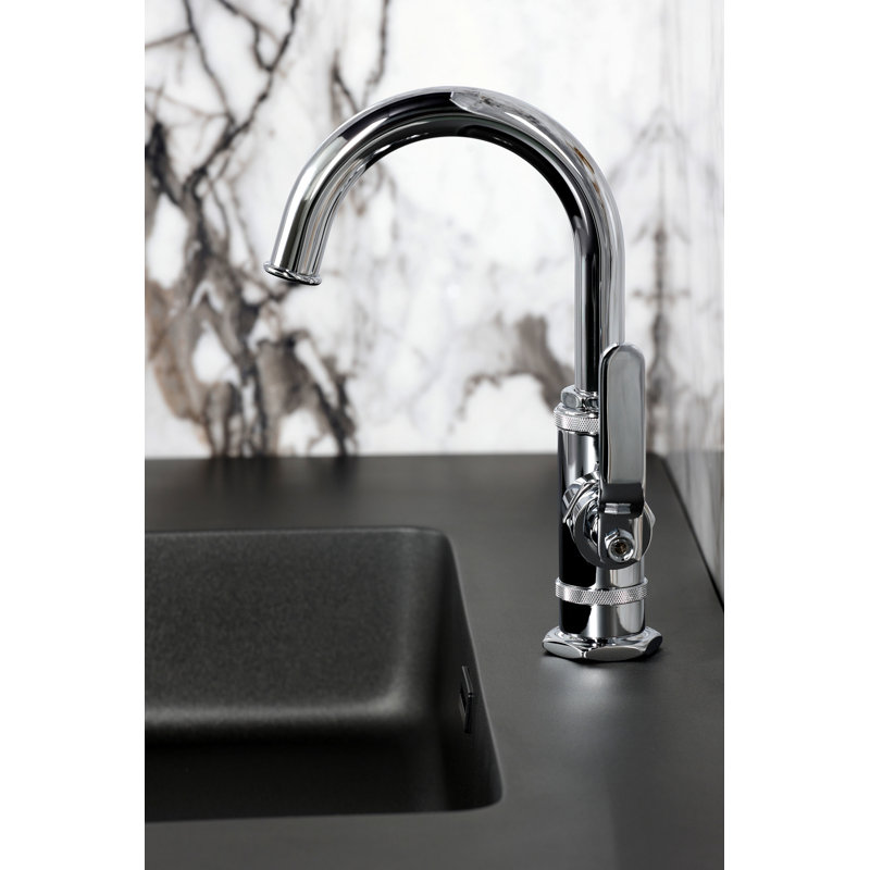 Kingston Brass Whitaker Single-Handle 1-Hole Deck Mount Bathroom Faucet, Polished Chrome