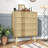 Ceriyah 39.8"H 5-Drawer Wood Chest with Rattan Drawer Fronts