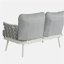 Mariano Steel 4-Pieces Coversation Set, Off White+Grey