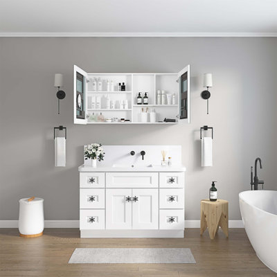 Armoire de rangement murale pour salle de bain, armoire à pharmacie, armoire de salle de bain moderne avec miroir