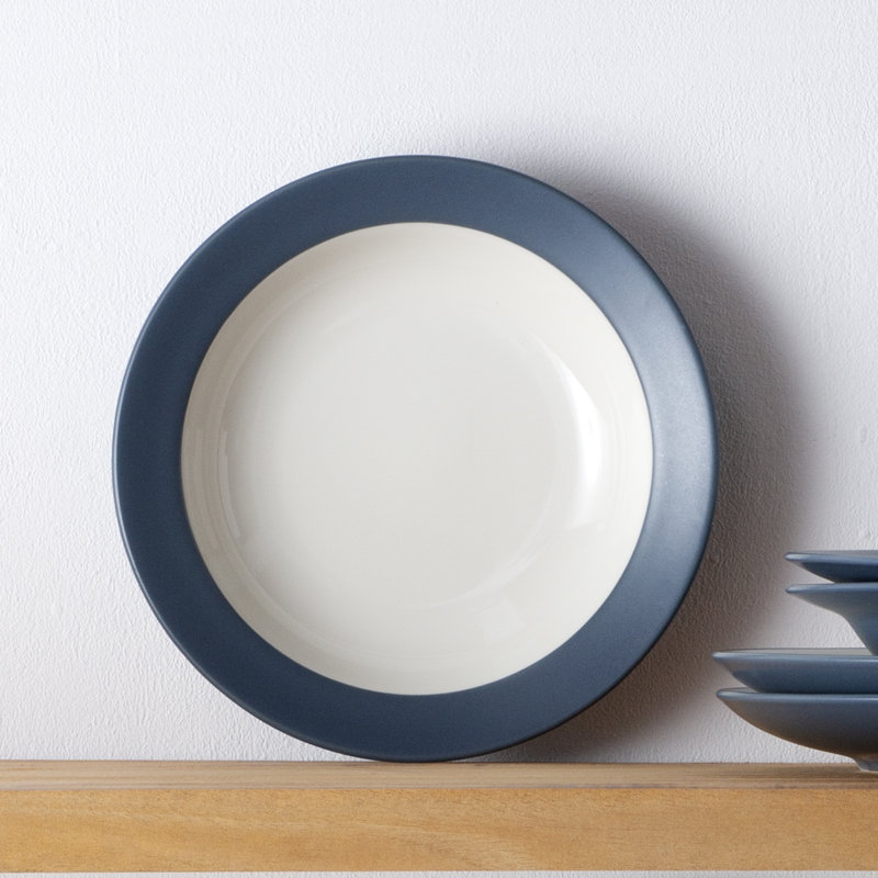 Blue and White Ceramic 12-Piece Dinnerware Set, Service for 4