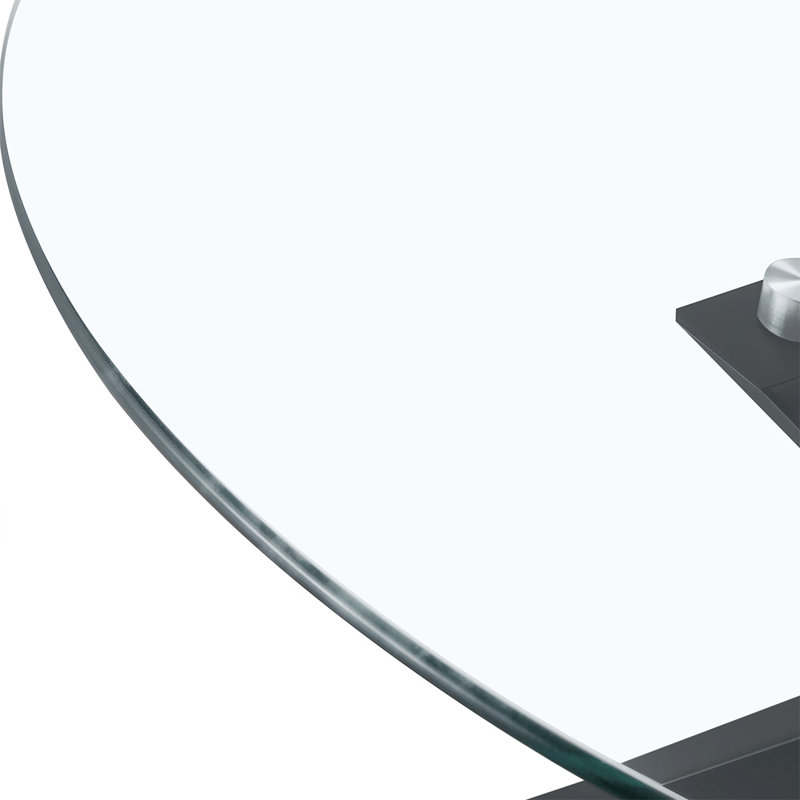 4 Piece Table Set (Black,Transparent), Black