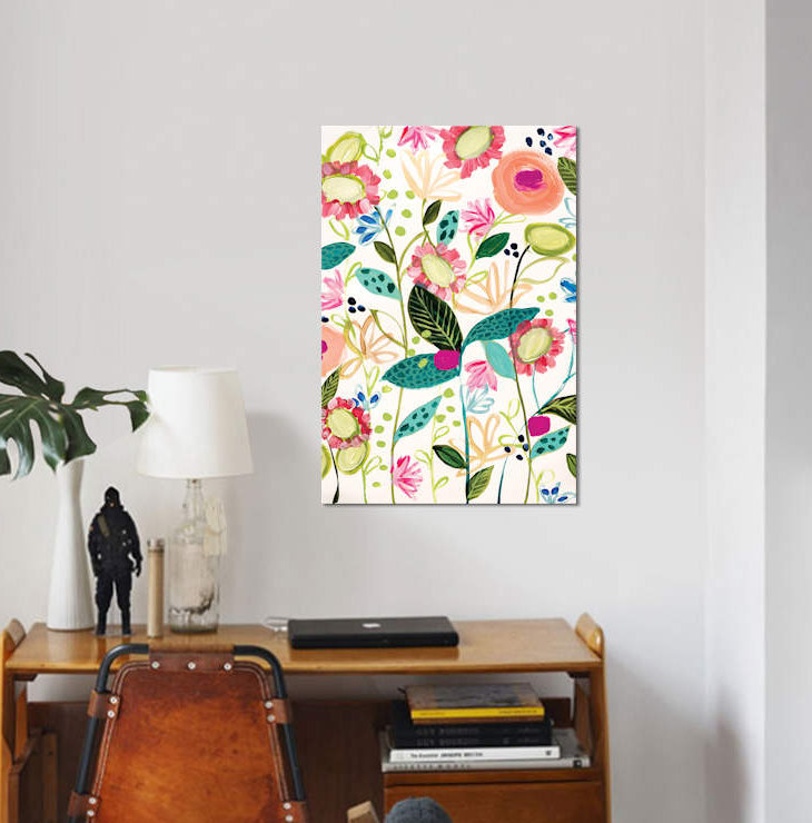 « spontané », reproduction d’impression sur toile, H 12 po x l 8 po x P 0,75 po, Toile tendue, Pas de tapis
