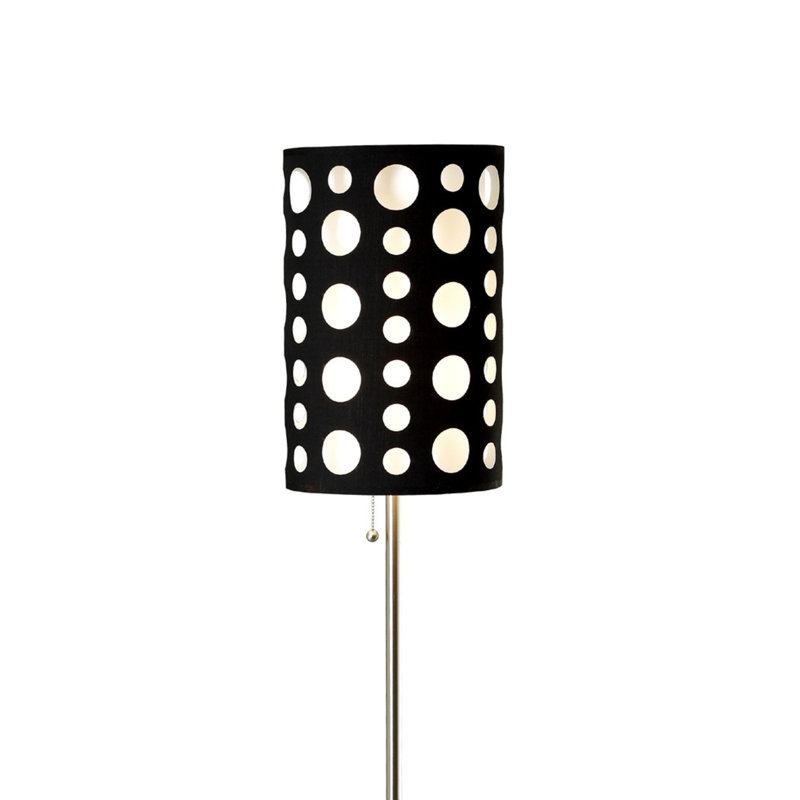 Lampe sur pied rétro avec abat-jour, Blanc