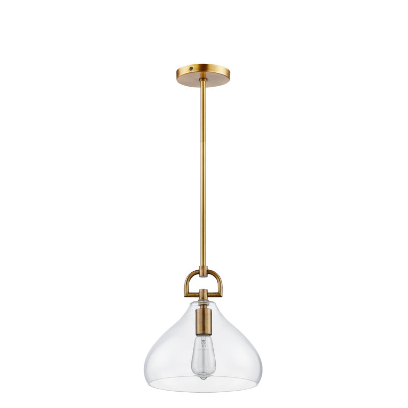 Luminaire suspendu en métal Blake, doré