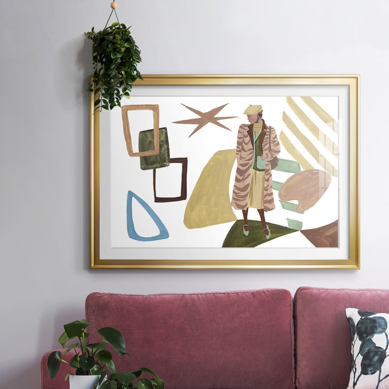 «Vintage Vibes I», impression sur papier, Or, H 19 po x l 27 po x P 1,5 po