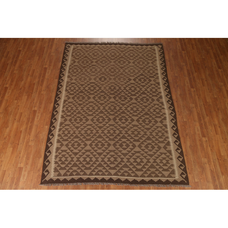 Tapis tribal brun Kilim 7 x 10