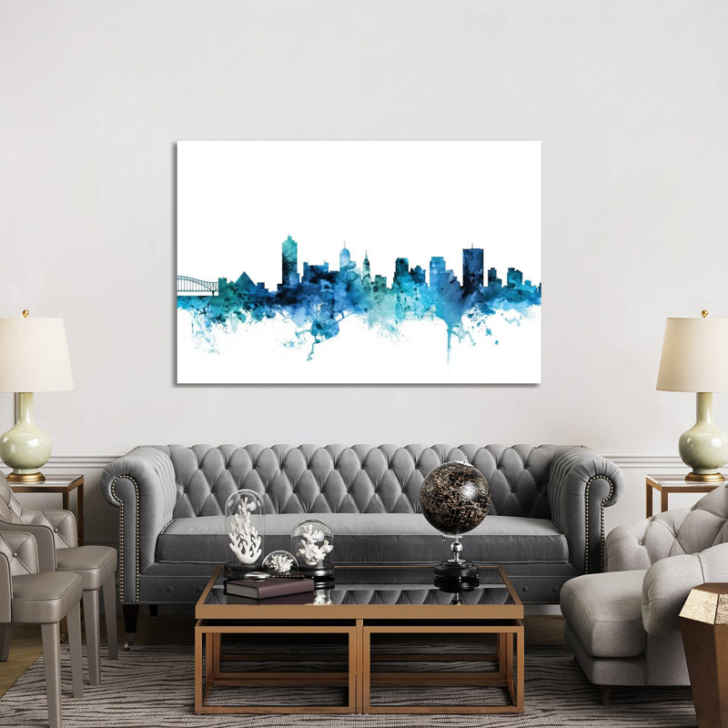 Memphis, Tennessee Skyline by Michael Tompsett - 1 Piece Wrapped Canvas Wall Art, 152.5 cm H x 101.5 cm W
