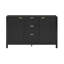 Cabinet d'entrée avec design Wave - 3 tablettes réglables, 3 tiroirs et portes à fermeture douce, console de rangement avec poignées en métal, convient pour le bureau, le couloir et le salon-1270594729
