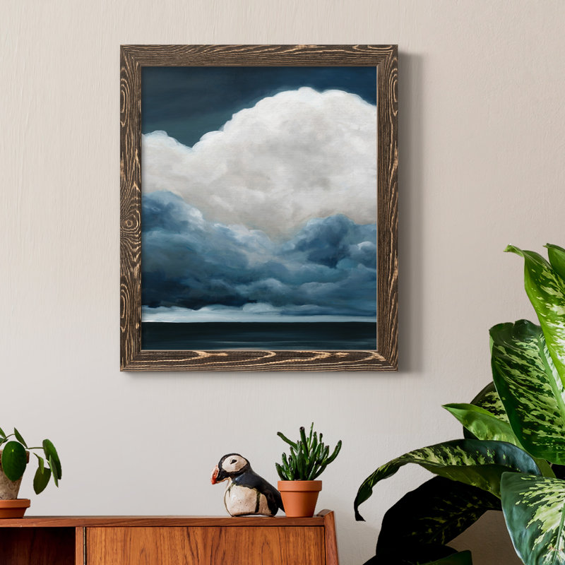 Nature's Drama II - Peinture sur toile encadrée, H 24 po x l 18 po x P 1,5 po, Encadré de bois de noyer