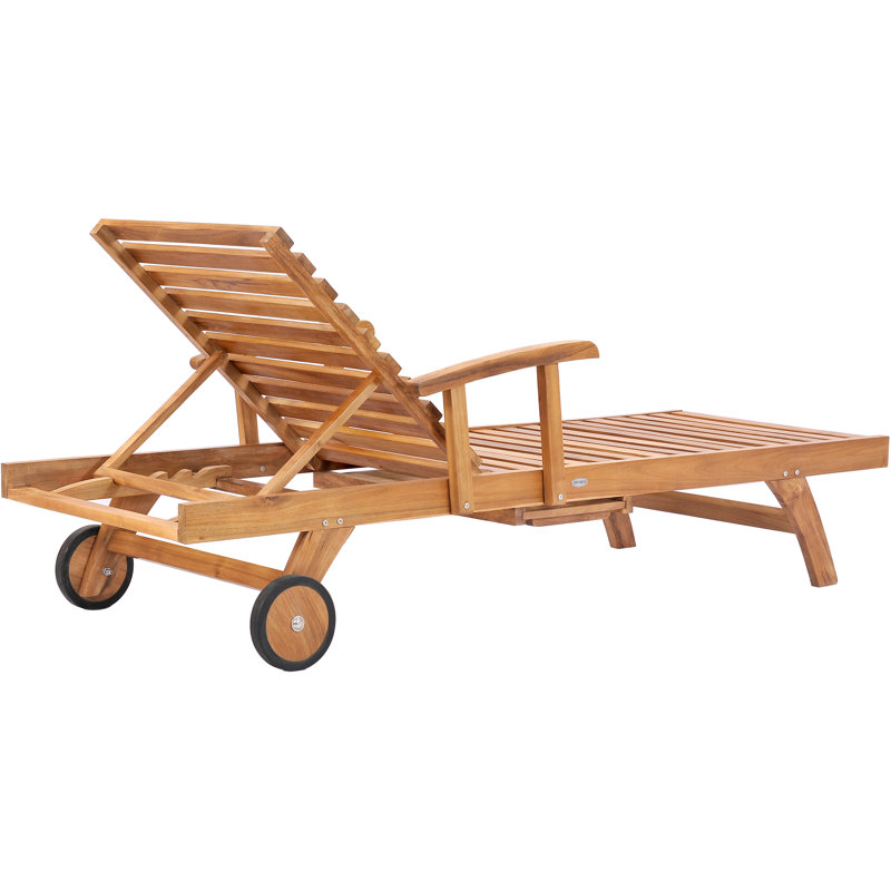 Bahama Reclining Teak Chaise Lounge