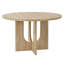 Ensemble de salle à manger rond 47,3 "avec 4 chaises rembourrées, ensemble de table de salle à manger moderne pour 4, ensemble de table de salle à manger 5 pièces