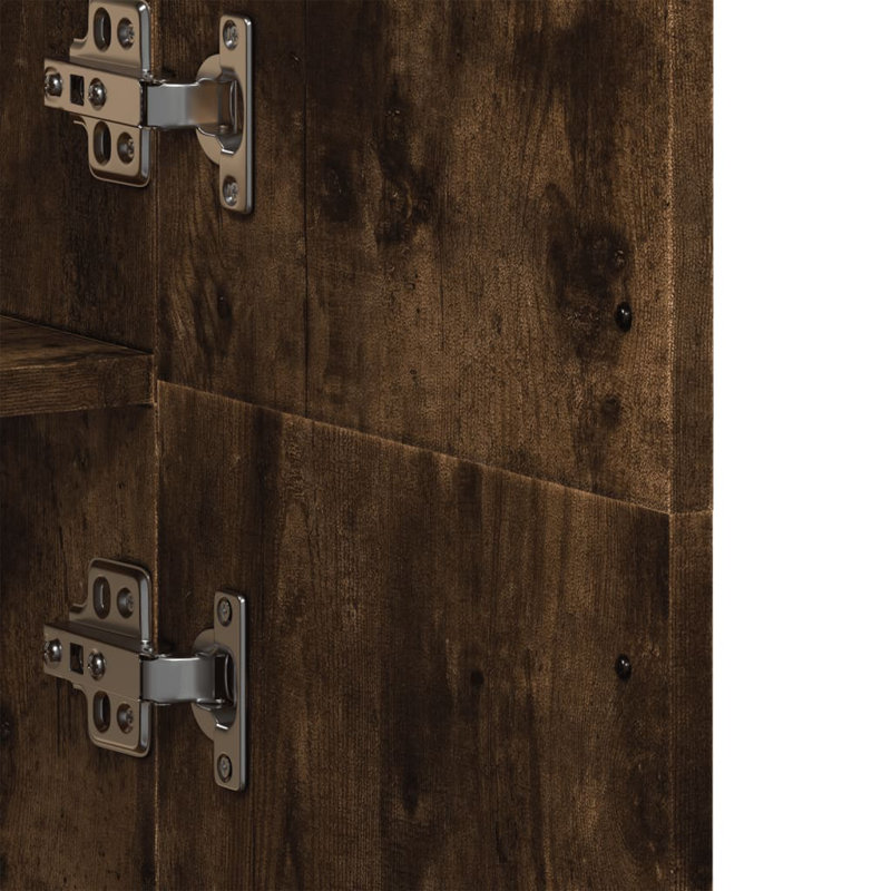 Highboard 70 X 35 X 180 Cm Engineered Wood, Smoked Oak
