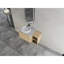 Meuble-lavabo mural 42 po avec lavabo d'art en céramique et 1 tablette de rangement, 2 portes à fermeture douce, contreplaqué