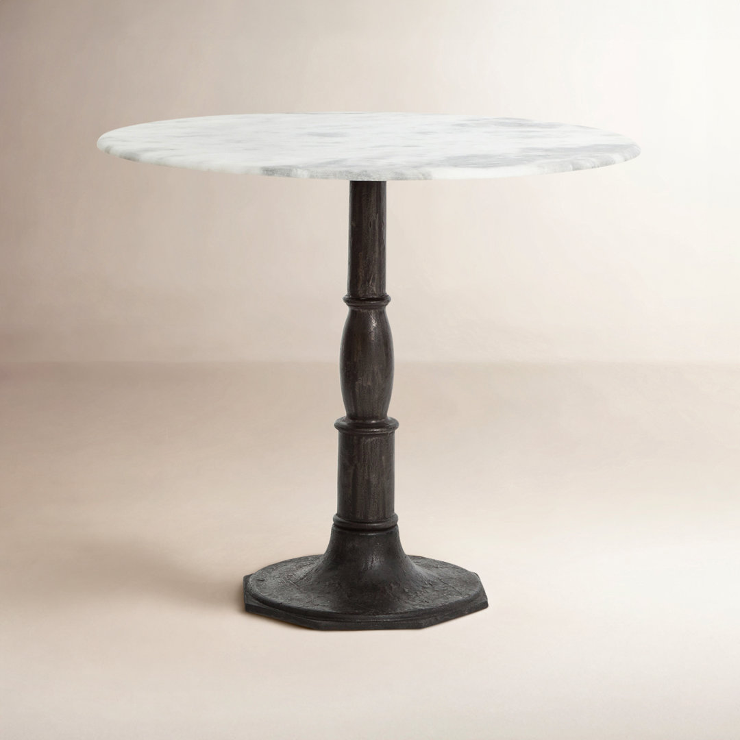 Mickley Round Marble Top Metal Base Dining Table Birch Lane™
