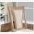 Transitional Set Of 2 Counter Height Chairs Natural Tone And Beige Solid Wood Chair Padded Leatherette Upholstered Seat Kitchen Dining Room Furniture