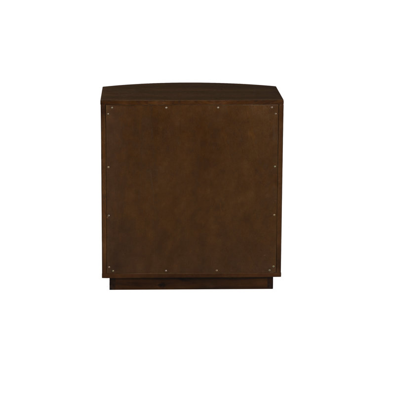 Chantel 3 Drawer Nightstand White, Brown