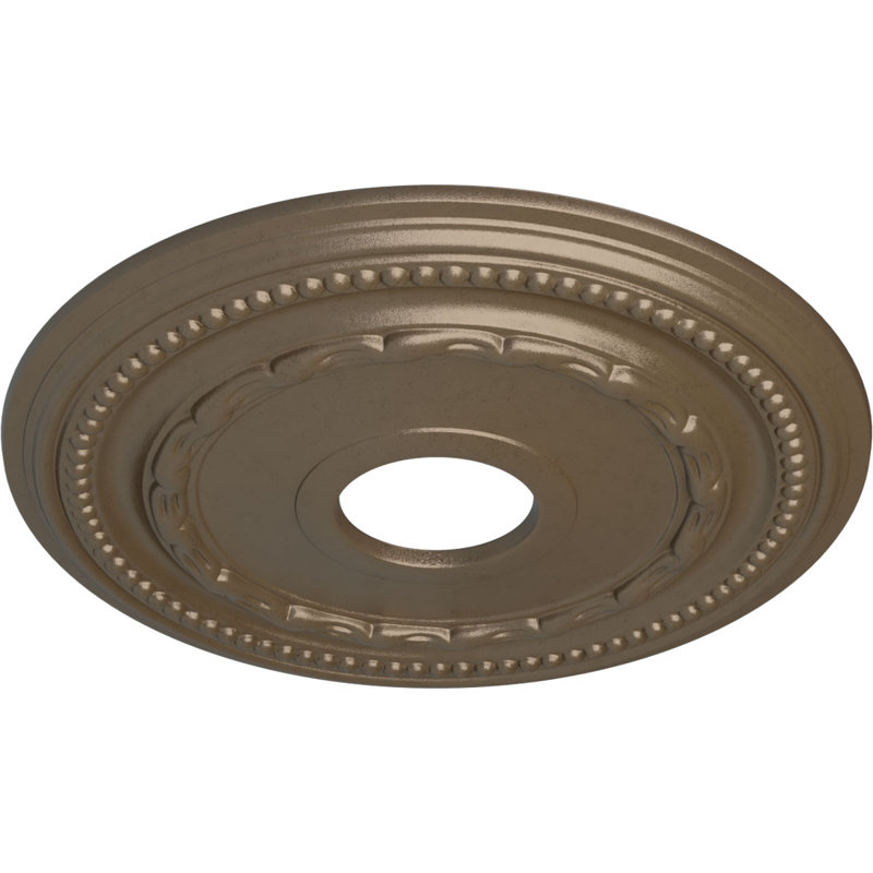 Médaillon de plafond H 15,375 po x l 15,375 po x P 1 po Federal, Argent chaleureux