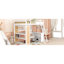 Lit mezzanine avec tablettes, bureau, blanc pour une chambre confortable, bureau