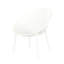 De 2 sièges d'appoint, style esthétique moderne, en polypropylène résistant aux intempéries, largeur de 29,76 po, nécessaire d'assemblage de la chaise 2, esthétique chic, matériau résistant aux intempéries, couleur blanche, profondeur de 30,51 po, instructions fournies