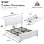 Lit plateforme rembourré à 4 tiroirs Gerasim King blanc DEL-1787784675-1779535037