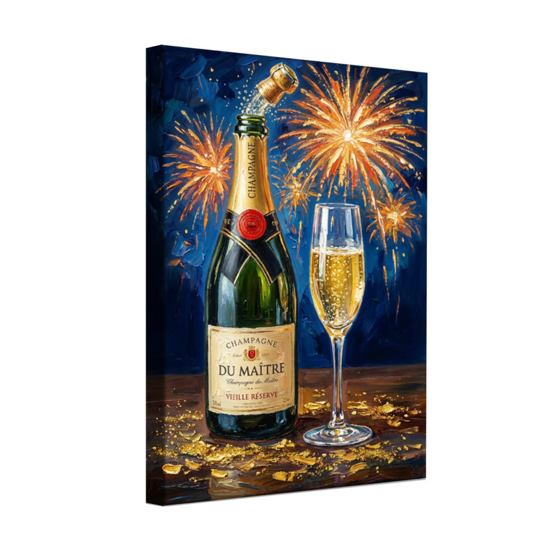 Bouteille de champagne Fashion, H 18 po x l 12 po