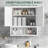 Bathroom Wall Cabinet, Metal 2-shelf Wall Mounted Cabinets 21.5" X 7.8" X 23.6" White Small Medicine Cabinet With 2 Doors For Kitchen, Mudroom Laundry Room