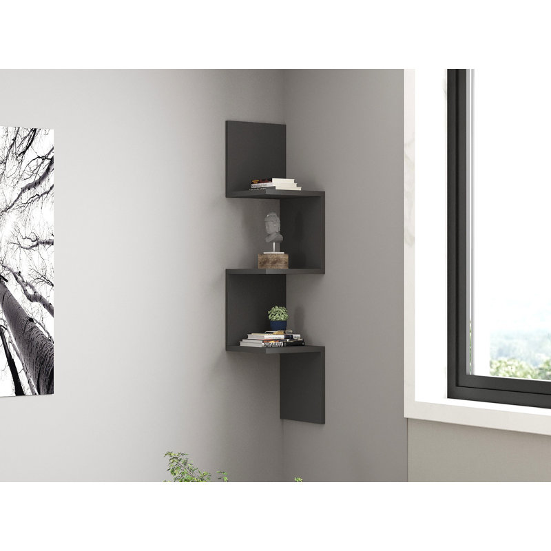 3 Piece Corner Shelf, Anthracite