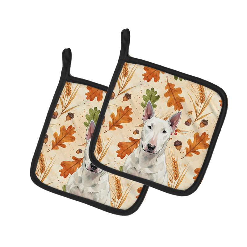 Paire de supports à casseroles White Bull Terrier