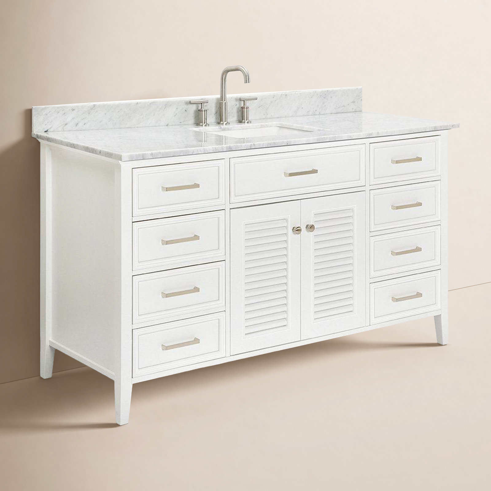 61'' Single Bathroom Vanity, White