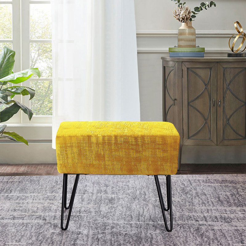 Repose-pieds standard Alegre, Velours soufre