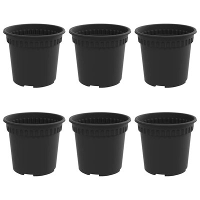 Round Flower Pot 6 Pcs Plastic