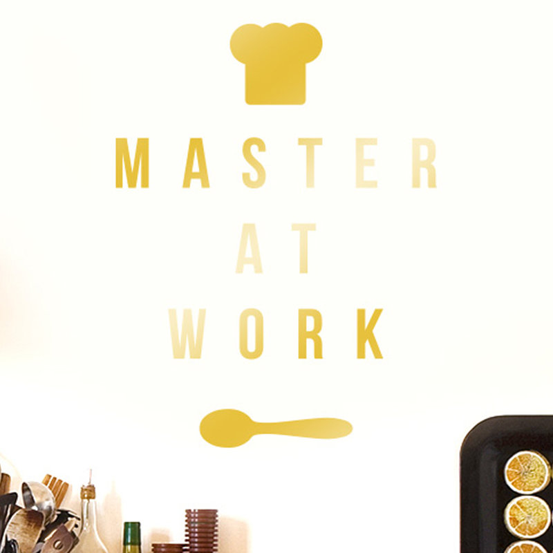 Wall Decal, Shiny Gold, Large