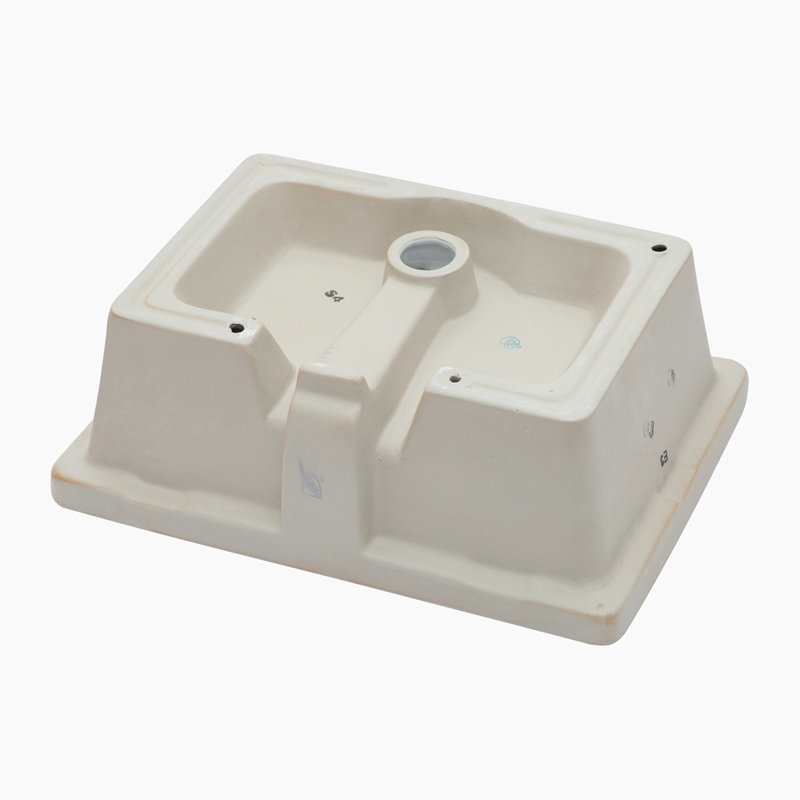 Hewei 14'' White Ceramic Rectangular Undermount Bathroom Sink