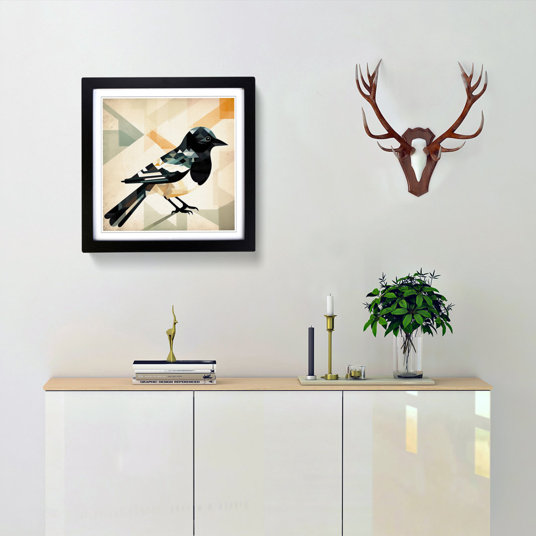 Magpie Bauhaus No.1 - Framed Print