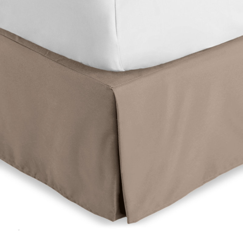 Tailored 15" Pleated Bed Skirt, Twin XL, Taupe