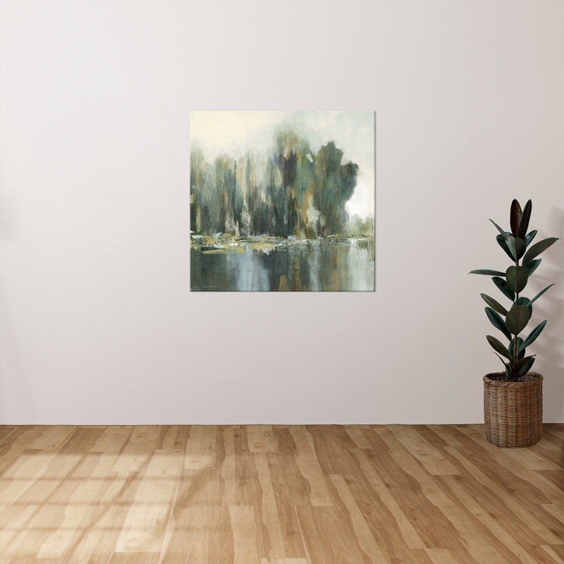 "Textured Treeline I" par Carol Robinson, reproduction sur toile, H 18 po x l 18 po x P 1 po