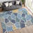 Machine Washable Indoor/Outdoor Chantille ACN2384 Floral Rug-501340616