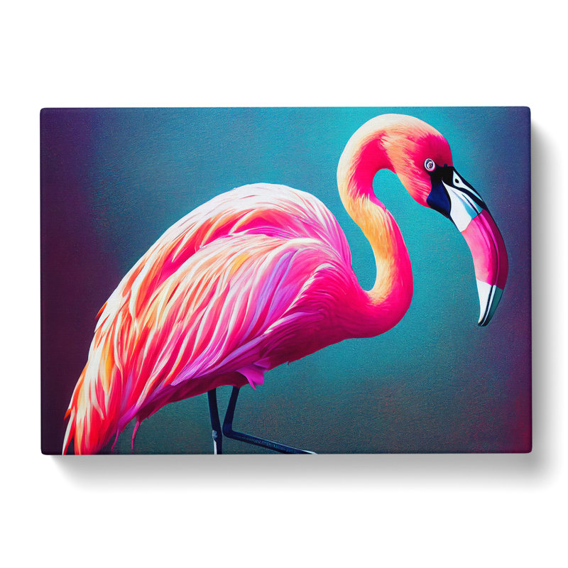 Effervescent Flamingo - Wrapped Canvas, 50cm H x 76cm W x 3cm D