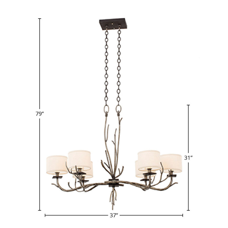 Lustre en bronze 6 LT Denali Kalco