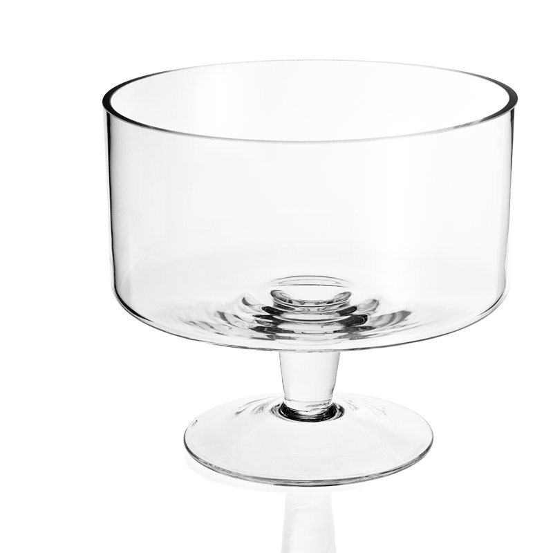 Bol décoratif contemporain en verre Annekathrin, H 7,75 po x l 9,5 po x P 9,5 po
