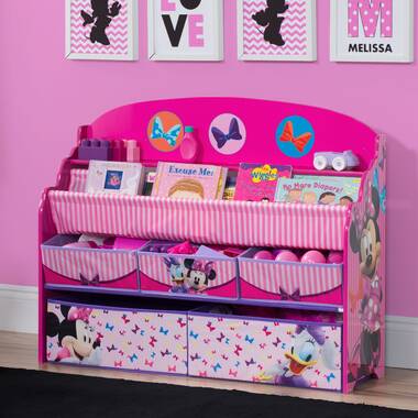 Delta Children Kids Toy Storage Organizer with 12 Plastic Bins - Pink