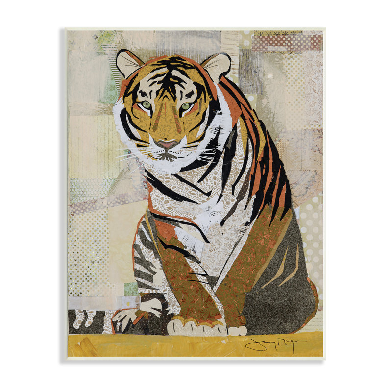 Tigre de la jungle au repos - Impression sur toile, H 19 po x l 13 po x P 0,5 po, Unframed