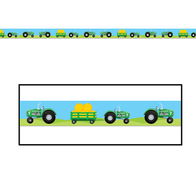 Tractor Party Tape - 3" x 20' - Pack of 12