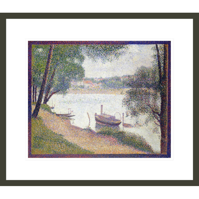 «Gray Weather Grand Jatte» par Georges Seurat, impression giclée sur cadre, H 17,75 po x l 20,38 po