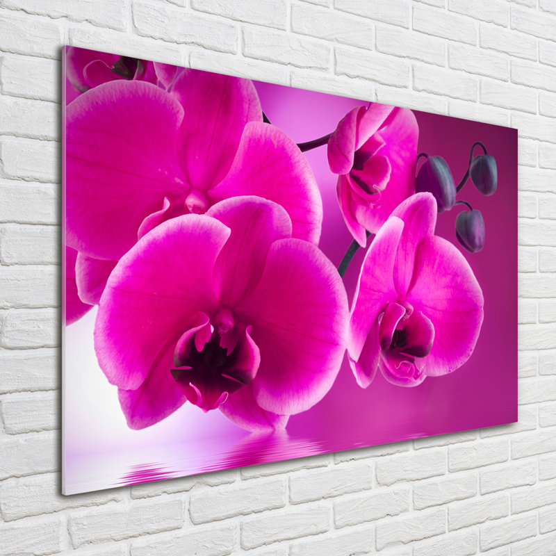 Orchid - No Frame Print on Glass