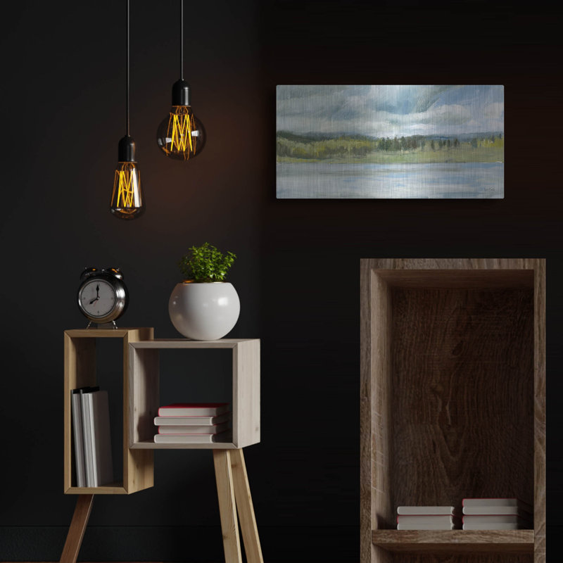 Lark Manor ™ «Interior Lake 1» par James Wiens, art mural en métal, H 12 po x l 24 po