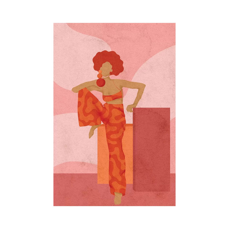 Lorena par Reyna Noriega - reproduction imprimée, H 12 po x l 8 po x P 0,75 po, Toile tendue, Pas de tapis